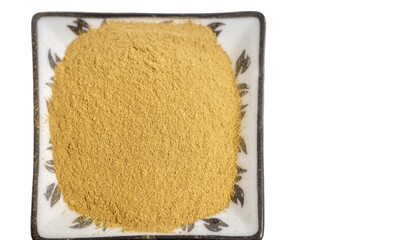 Close up photo of ground cinnamon, selective focus.