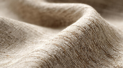 Textured Beige Fabric with Subtle Brown Threads textile