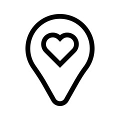 Heart Map Icon