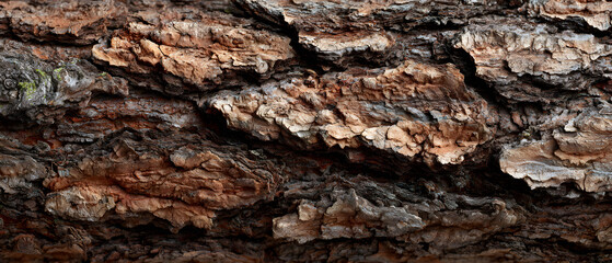 Tree bark texture rough wood natural background macro detail forest bark brown pattern organic surface nature texture panoramic bark closeup wood background panorama with rough tree bark texture
