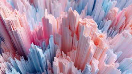 Abstract Geometric Landscape with Pink and Blue Gradient - Modern Background for Creative Projects