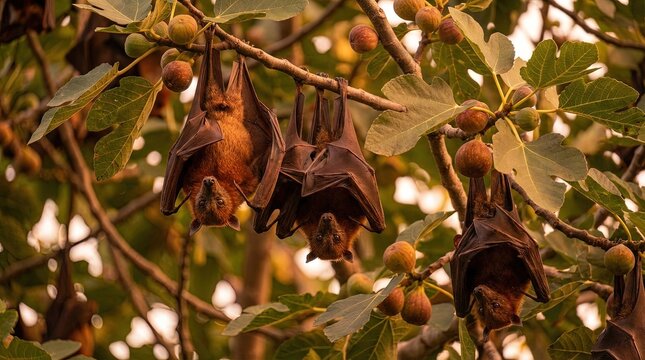 Wildlife nature photo of fruit bat