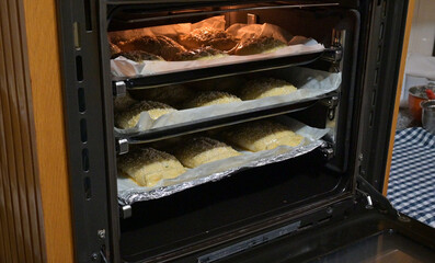 Traditional Cypriot Flaouna, a delicious Greek Easter Cheese Bread. Flaounes are traditionally prepared for Easter by Orthodox Cypriots.