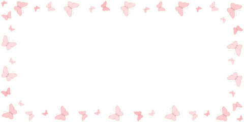 Butterflies in flight vector paper style illustration