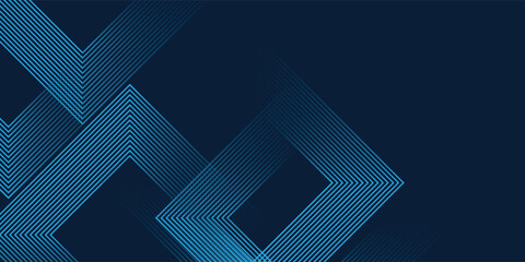 Blue geometric abstract background overlapping layers on bright space with line effect decoration. Circle style concept modern graphic design simple vector illustration eps10