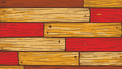Wood texture background with natural planks,  wooden wall illustration.