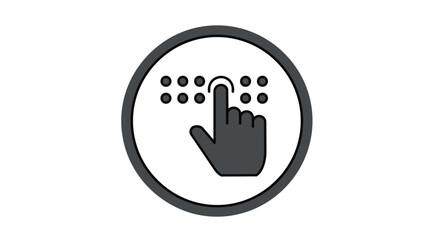 Touch Gesture on Braille Dots Accessibility Icon