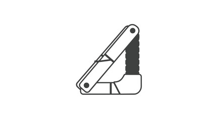 Braille Slate and Stylus Tool Line Art Illustration