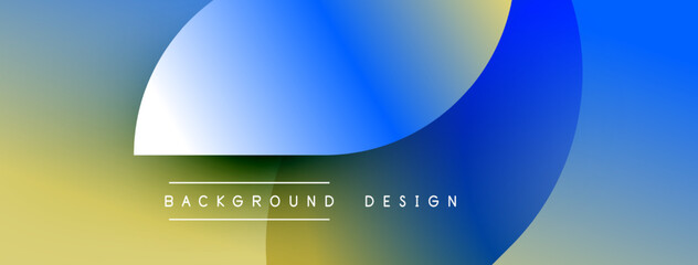 Obraz premium Abstract gradient background. Overlapping circles create dynamic visual effect. Text reads background design. Simple, modern aesthetic.