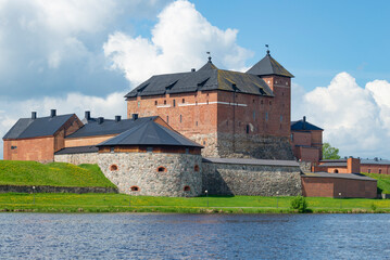 The ancient Hameenlinna fortress on a sunny June day. Finland