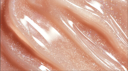 Obraz premium Abstract Swirls of Pearlescent Shimmering Cosmetic Cream