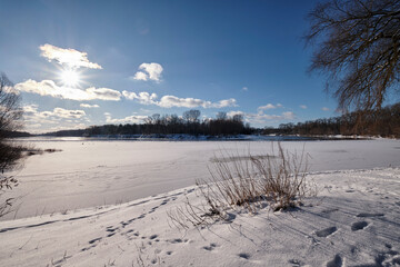 Along the Desna River on the first day of the New Year.