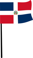 illustration of Dominican Republic flag © paweeillus