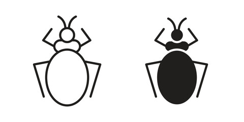 Bedbug icons in trendy flat style. symbol for your web site design, app, UI Vector EPS 10.