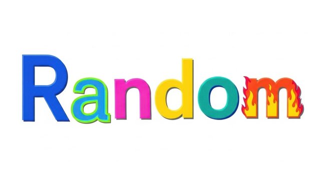 A colorful and playful representation of the word random