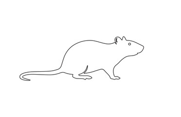 Rat and Mouse Icon Vector Set in Black and Outline Style &ndash; Rodent Silhouette Illustration for Pest Control, Logo, UI, App and Web Design