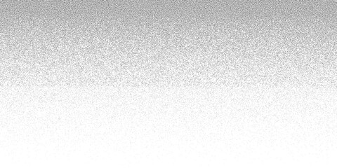 Gradient noise pattern. Snow falling from above. Fades grain transition. Faded spray patern. Smooth grainy grit. Fadew grunge stipple texture. Fading pointillism. Dot background. Vector illustration