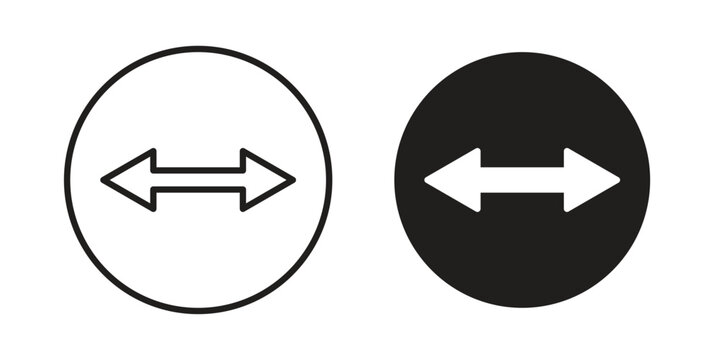 Diameter icons in trendy flat style. symbol for your web site design, app, UI Vector EPS 10.