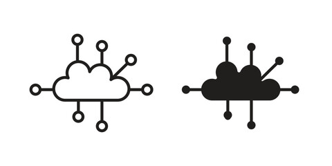 edge computing icons in trendy flat style. symbol for your web site design, app, UI Vector EPS 10.