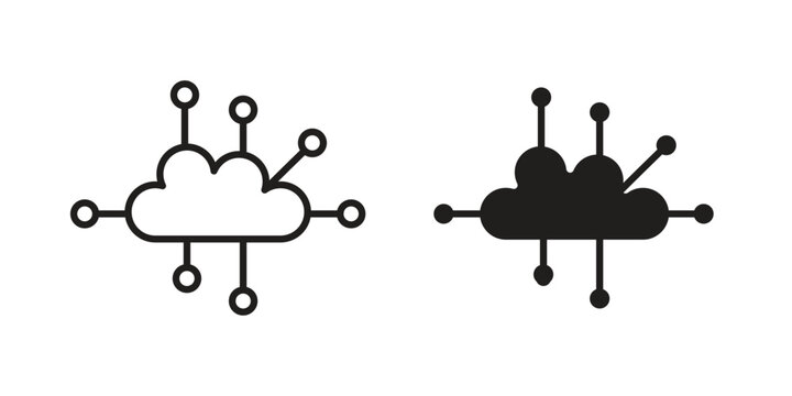 edge computing icons in trendy flat style. symbol for your web site design, app, UI Vector EPS 10.