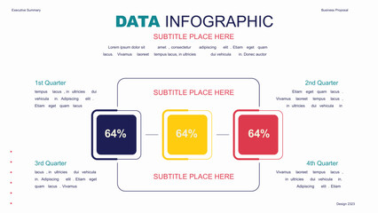 Elements of infographics on a white background. Use in presentation templates, flyer and leaflet, corporate report. Dashboard template with big data visualization.