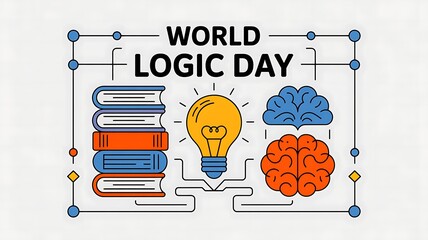 World logic day celebrated with books, brains, and a bright idea
