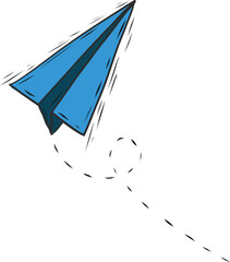 blue paper plane