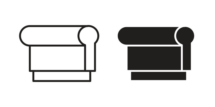 Print screen icons in trendy flat style. symbol for your web site design, app, UI Vector EPS 10.