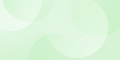 Obraz premium Minimalist soft Abstract Background in Gradient green and white Tones with Circles. Circle effect style geometric, abstract background.
