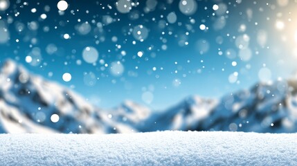 Winter sale design snowy landscape promotions for seasonal products in the mountains