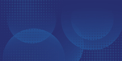 Abstract blue background with circles. Vector illustration