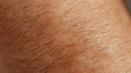 Fototapeta premium Detailed Macro of Human Skin Surface with Fine Hairs