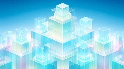 clean and professional illustration showing a 2026 business landscape with layered geometric forms and subtle gradients, suitable for presentations and corporate branding. 2026, business look, 