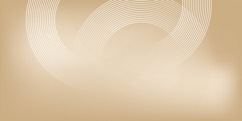 Abstract beige background with circular line pattern. Modern creative design eps10