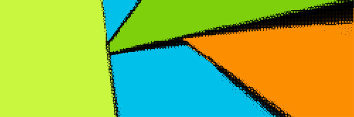 comic collage background. Cartoon turquoise background with half tone pattern for comics book, advertising design, poster, print