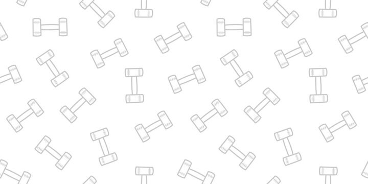 dumbbell pattern seamless. Doodle gym seamless pattern background. fitness pattern background. Fitness and gym doodle pattern.