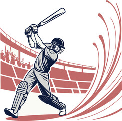 circket  player with ball