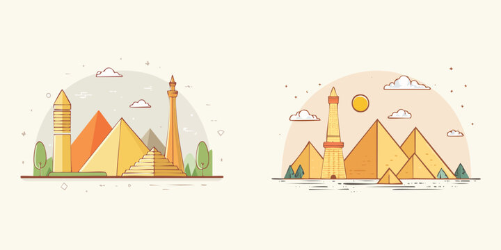 vector illustration of Cairo Eypt Cityscape