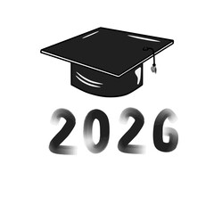 Class of 2026 Graduation Cap Graphic Illustration