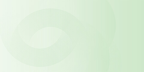 Minimalist soft Abstract Background in Gradient green and white Tones with Circles. Circle effect style geometric