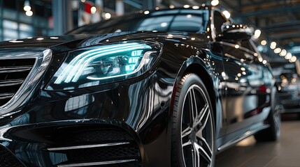 Fototapeta premium Abstract View of Premium Vehicle in Dealership