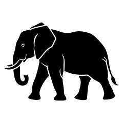 Fototapeta premium Elephant Silhouette Vector Icon