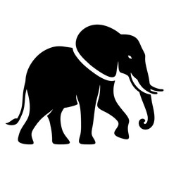 Fototapeta premium Elephant Silhouette Vector Icon