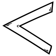 pigpen cipher U illustration hand drawn outline vector