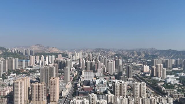 Lanzhou City Skyline - High-Rise Development in Western China