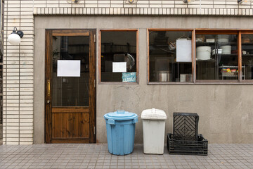 Shop Boutique Store Front with Big Window and Place for Name