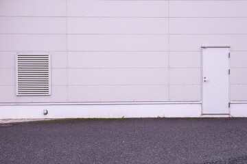 street wall background ,Industrial background, empty grunge urban street with warehouse brick wall