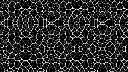 Stunning black and white abstract mosaic pattern with geometric shapes