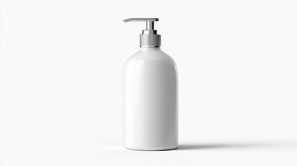 White Pump Bottle with Silver Dispenser