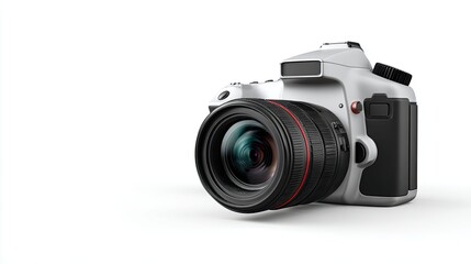 Fototapeta premium Sleek Professional DSLR Camera on White